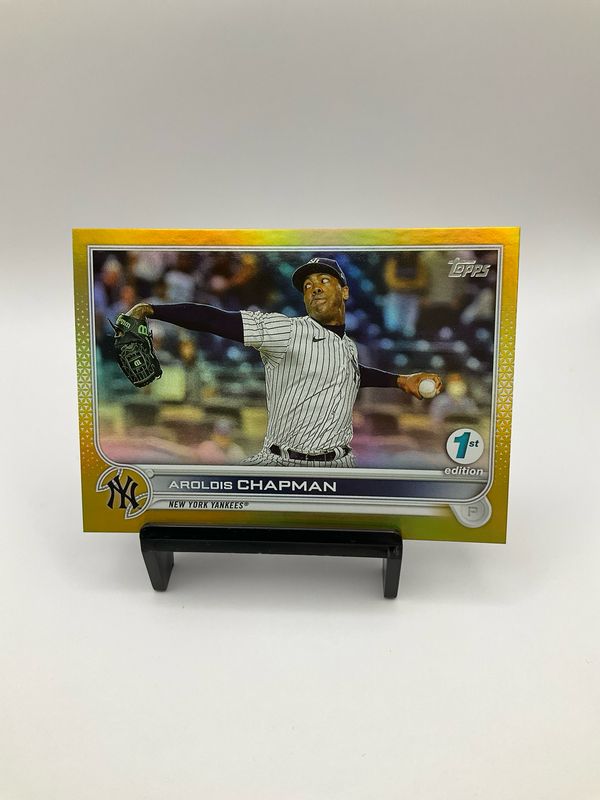 2022 TOPPS 1ST EDITION AROLOIS CHAPMAN GOLD CHROME