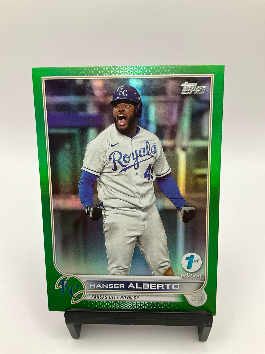 2022 TOPPS 1ST EDITION HANSER ALBERTO GREEN CHROME 47/150