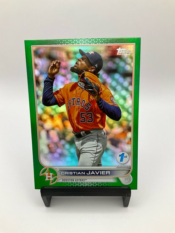 2022 TOPPS 1ST EDITION CHRISTIAN JAVIER GREEN CHROME 53/150