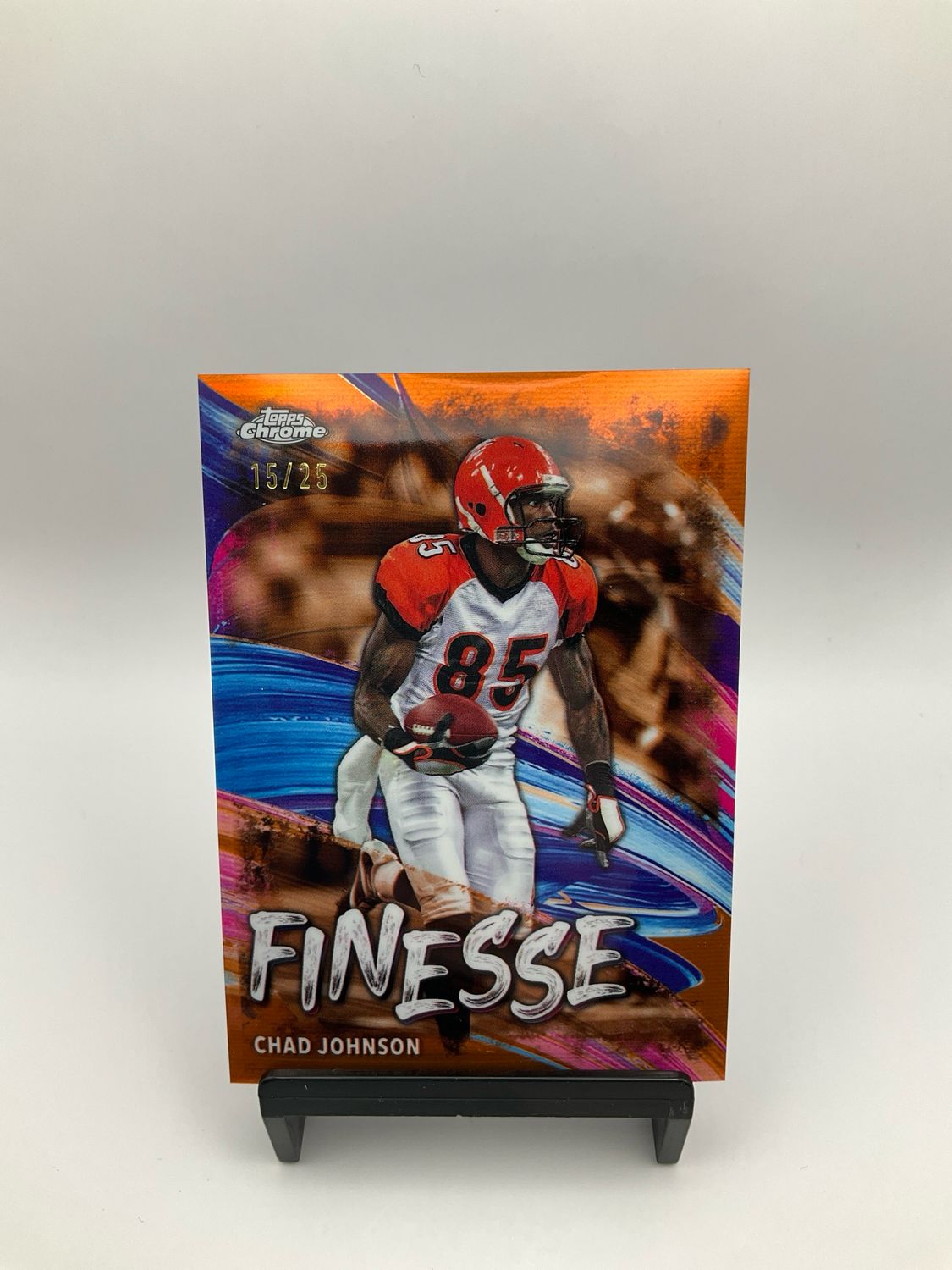 2024 TOPPS CHROME CHAD JOHNSON FINESSE ORANGE 15/25