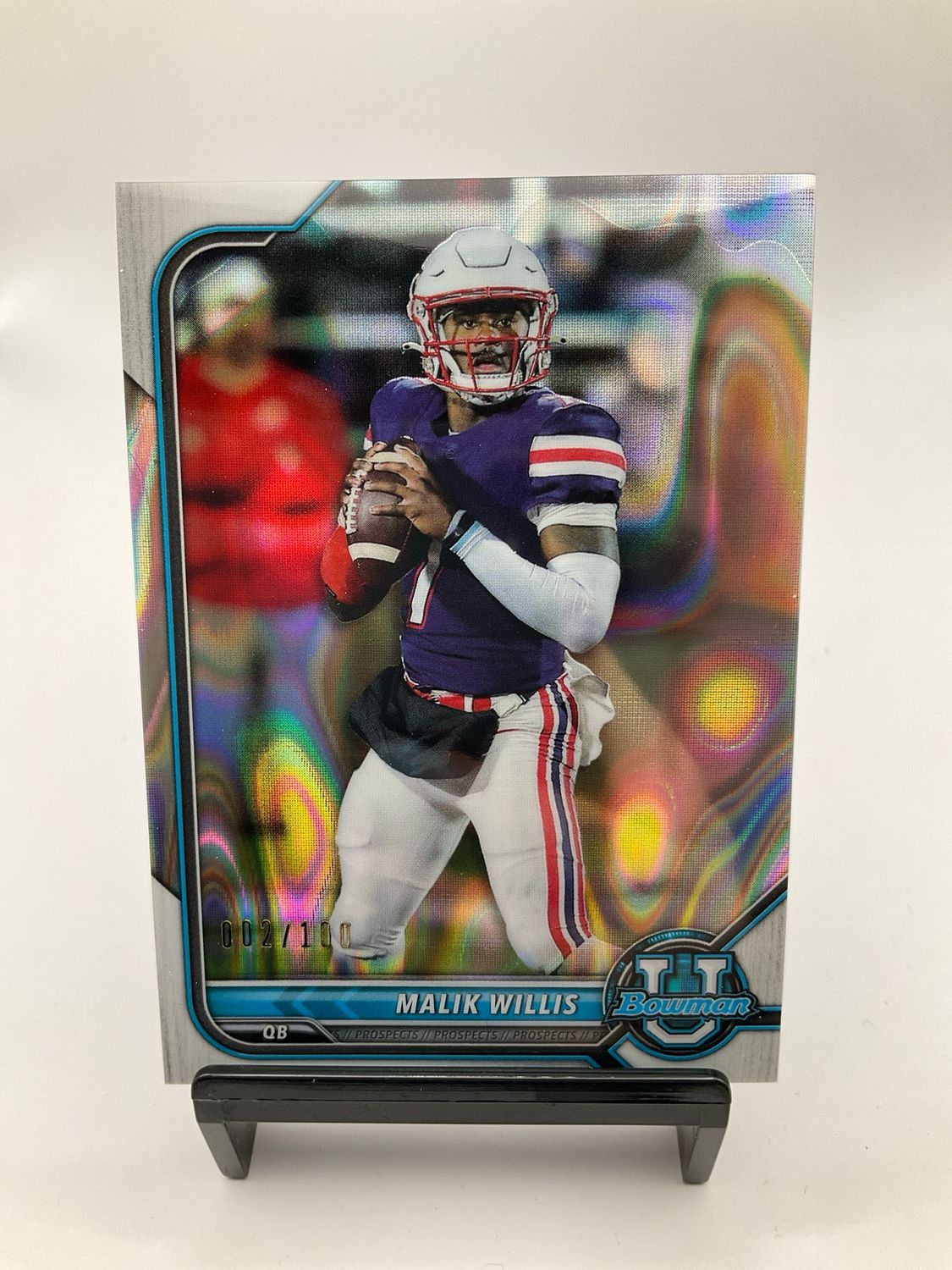 2022 Bowman University Chrome Lava Refractor Malik Willis 002/100