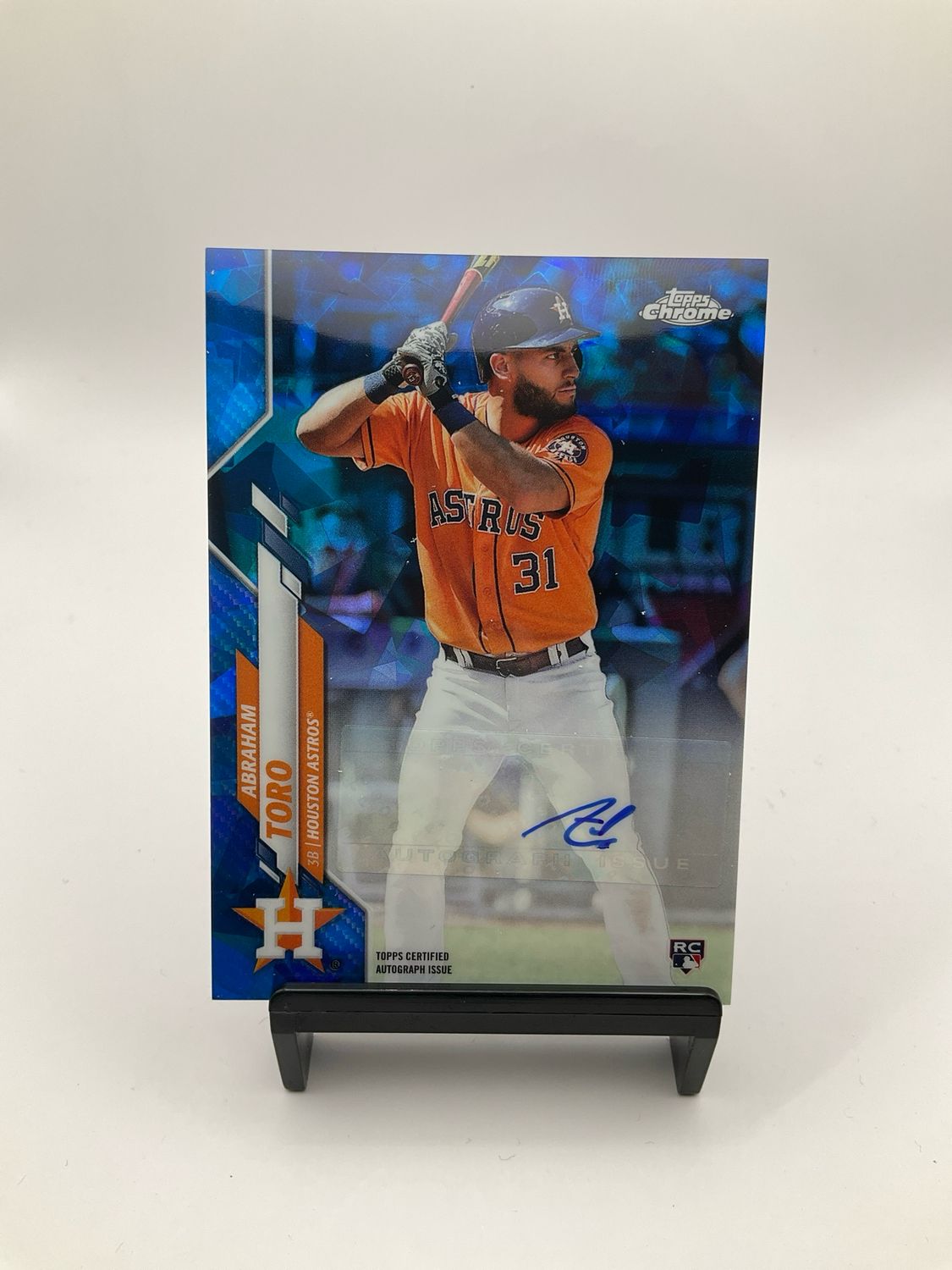 2020 TOPPS CHROME BLUE CRACKED ICE RAHAM TORO AUTO