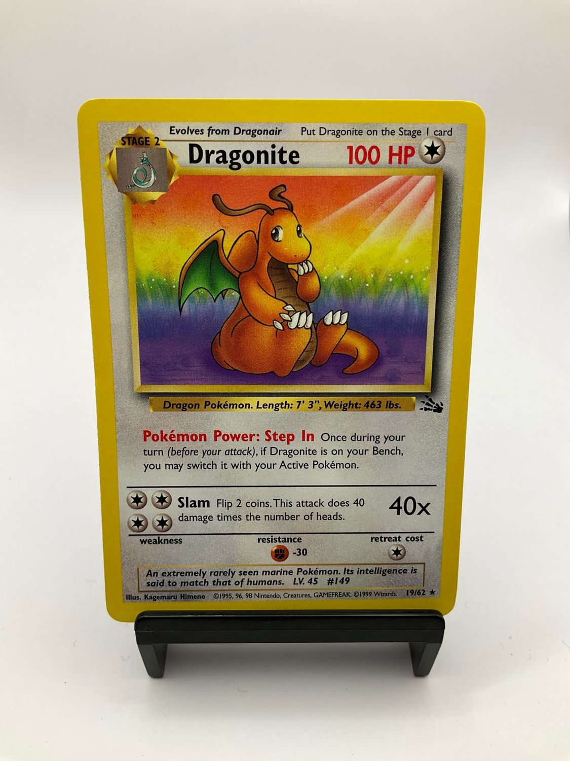 POKEMON DRAGONITE FOSSIL BASE 19/62