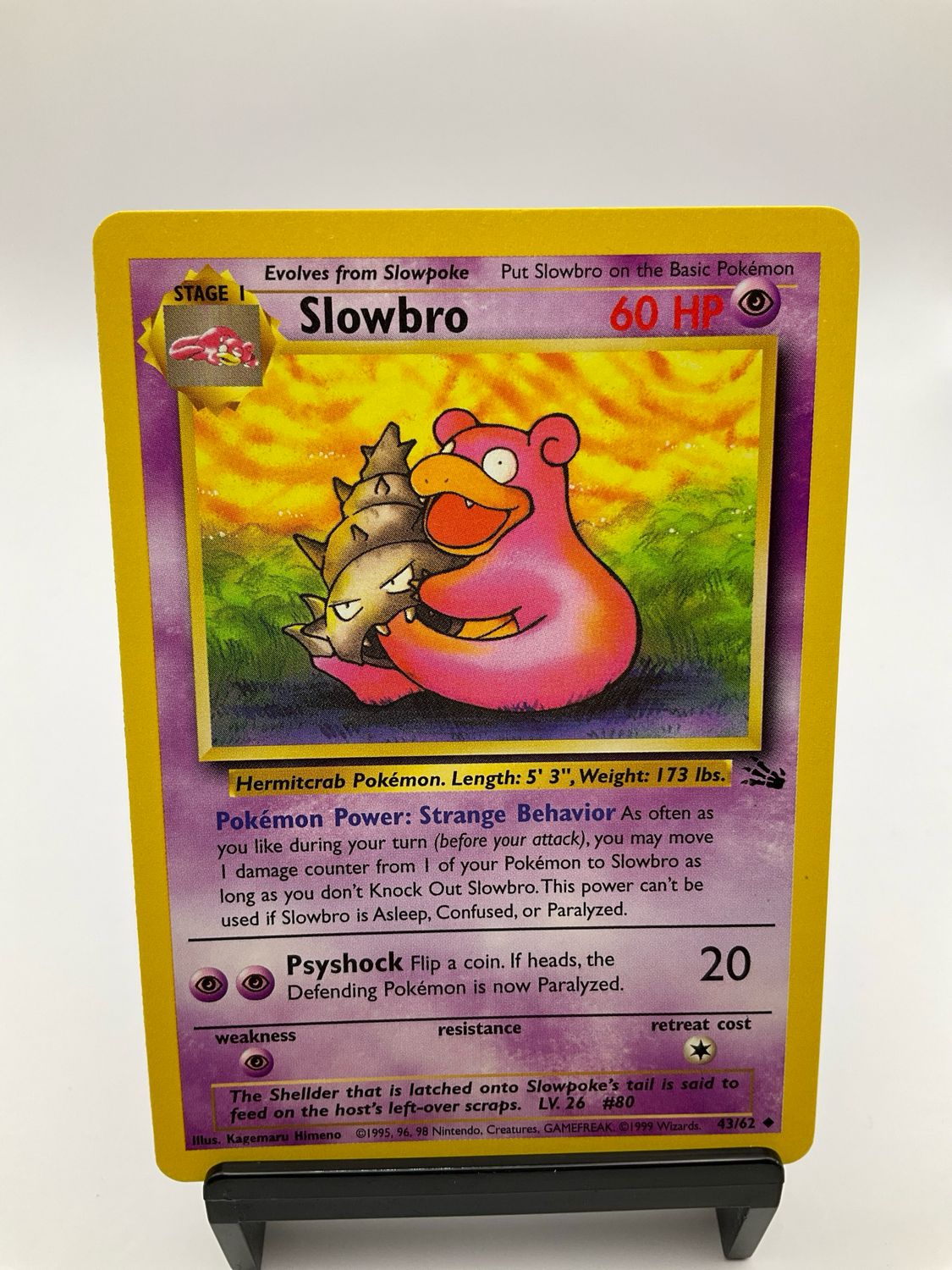 POKEMON SLOWBRO FOSSIL 43/62