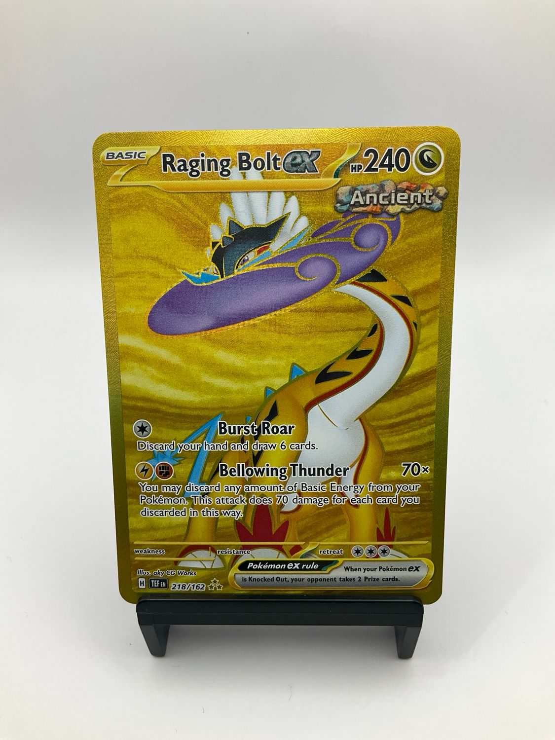 POKEMON RAGING BOLT EX GOLD 218/162