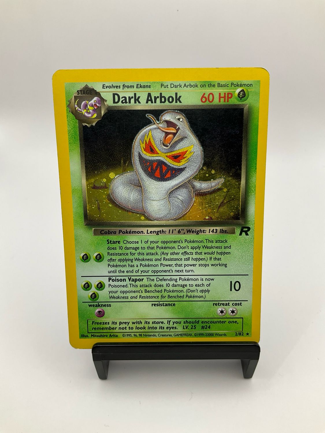 POKEMON DARK ARBOK HOLO TEAM ROCKET 2/82
