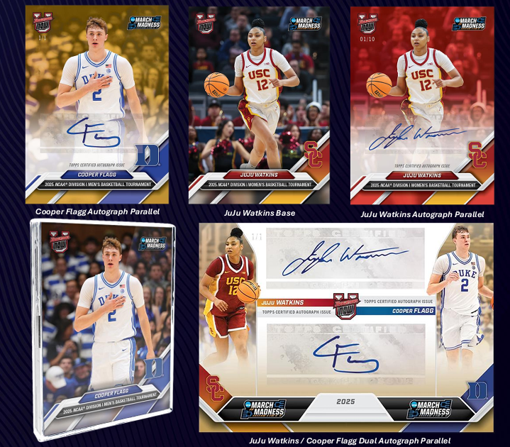 2025 TOPPS BOWMAN UNIVERSITY NOW MARCH MADNESS COLLECTION SLIDER BOX