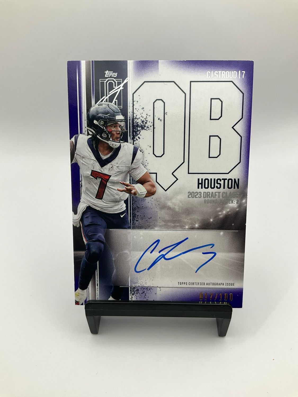2024 Topps Signature Class CJ Stroud Veterans Class Auto Variation 017/100