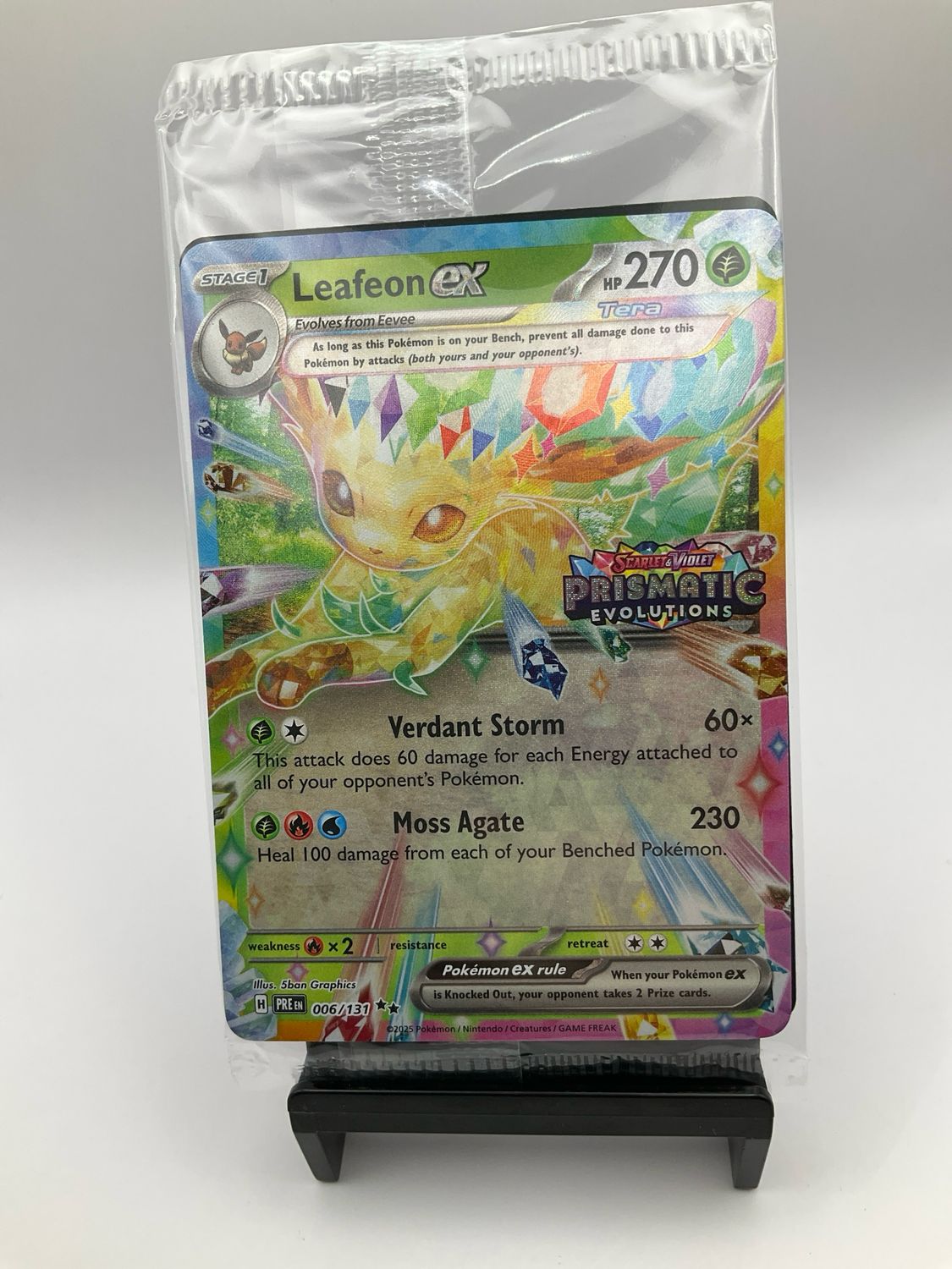 POKEMON PRISMATIC EVOLUTIONS LEAFEON EX 006/131 PROMO SEALED