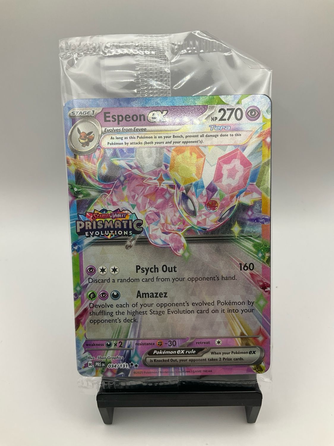 POKEMON PRISMATIC EVOLUTIONS ESPEON EX 034/131 PROMO SEALED