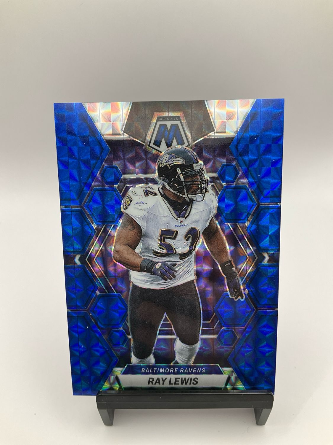 2023 Panini Mosaic Ray Lewis Blue Mosaic Prizm 03/99