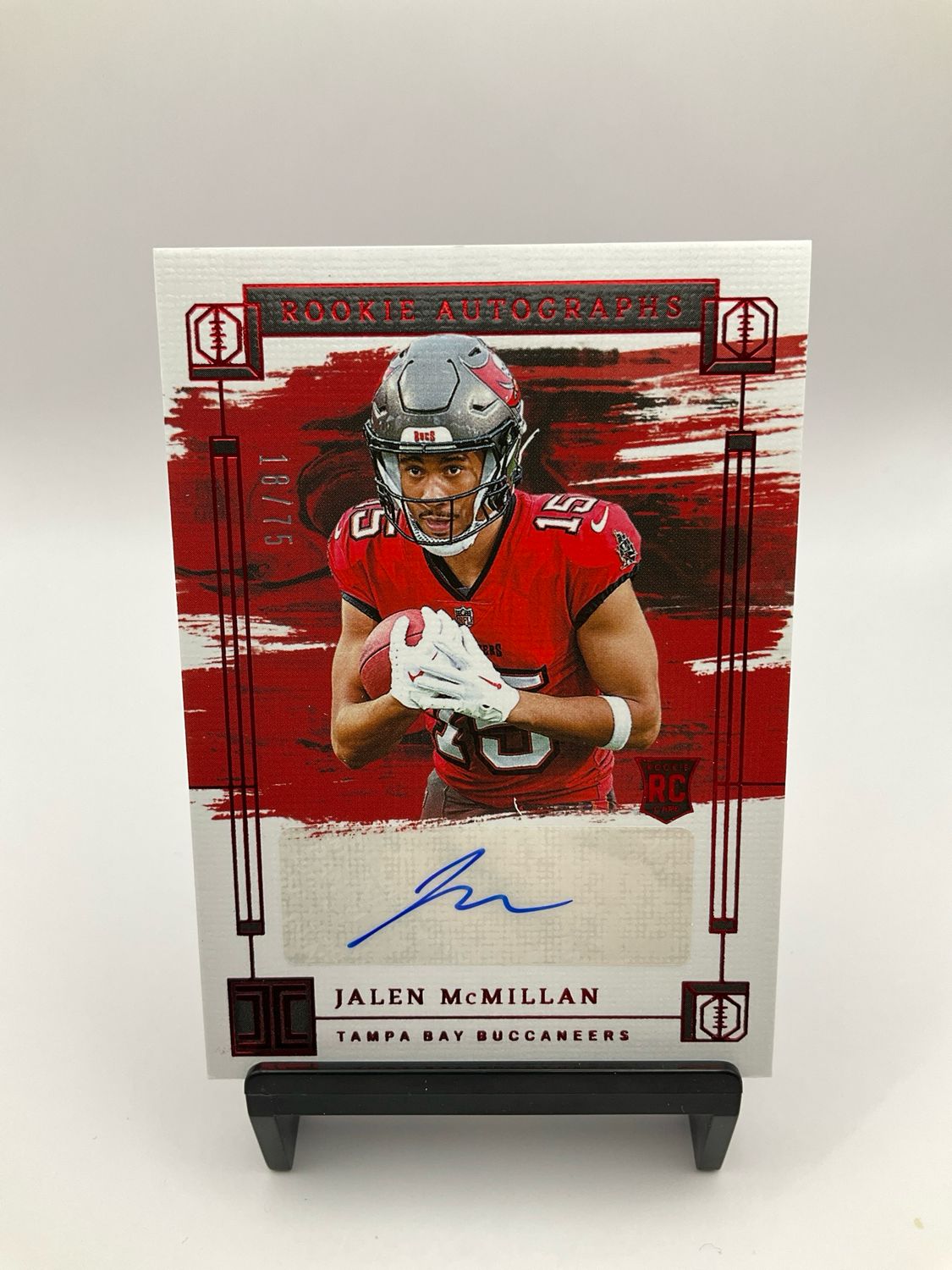 Jalen McMillan 2024 Panini Impeccable Red Rookie Auto Autograph 18/75