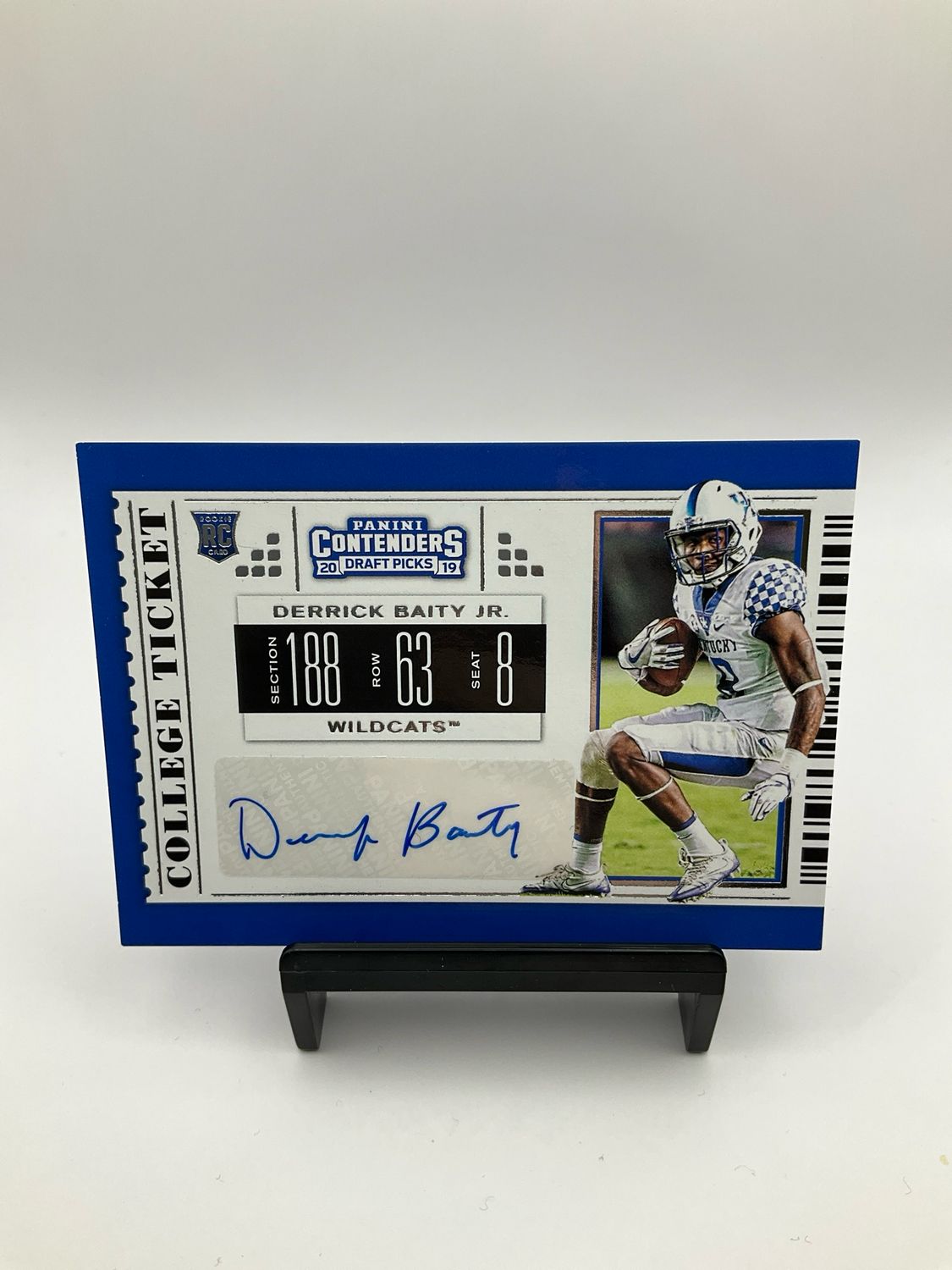2019 Panini Contenders Draft Picks Collegiate Ticket Blue Derrick Baity Jr. Auto