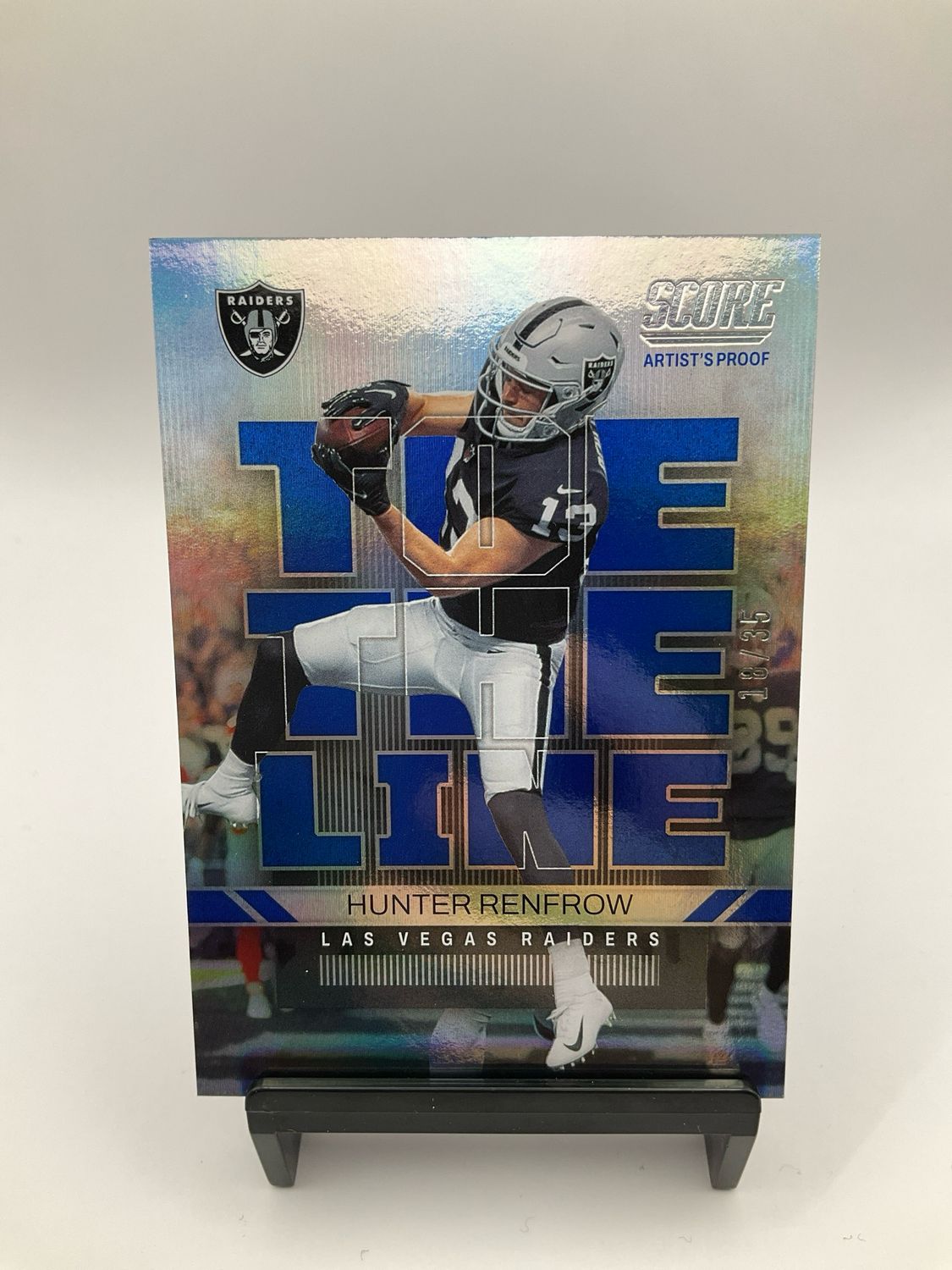 2022 SCORE TOE THE LINE HUNTER RENFROW PRIZM 18/35