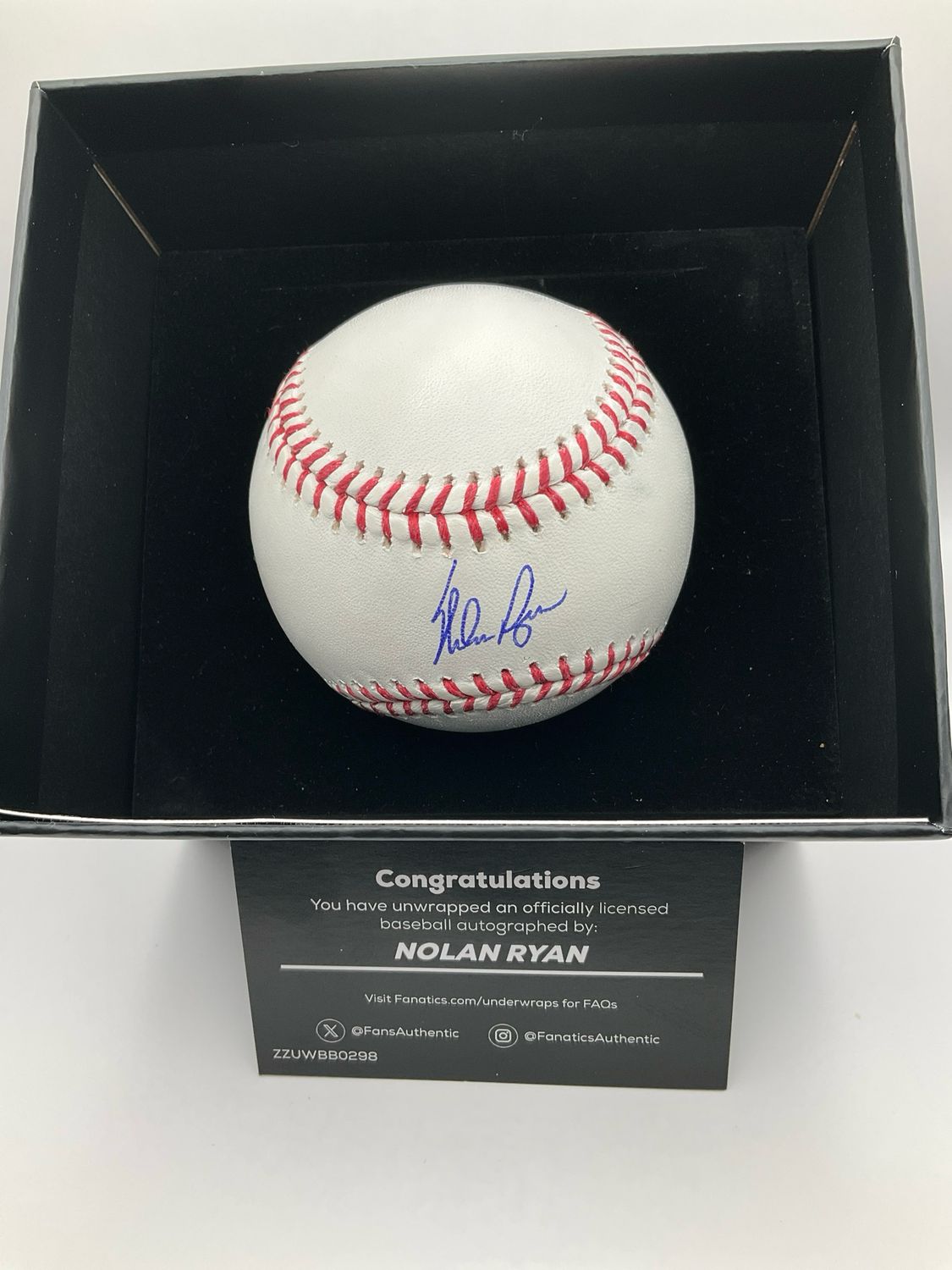 NOLAN RYAN SIGNED BASEBALL FANATICS AUTHENTICATED