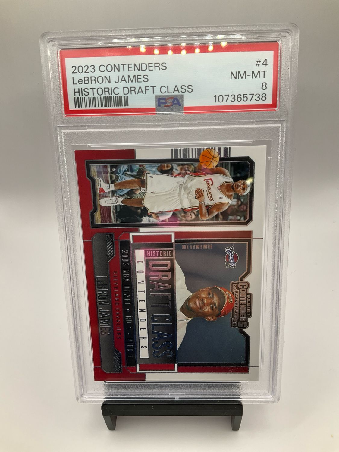 2023 Contenders Historic Draft Class Contenders #4 LeBron James PSA 8