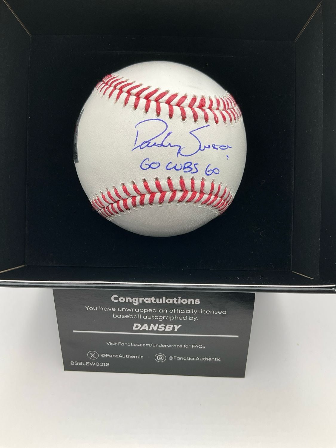 DANSBY SWANSON SIGNED BASEBALL FANATICS AUTHENTICATED