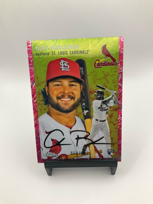 2023 Topps Chrome Alec Burleson Pink Border 054/100