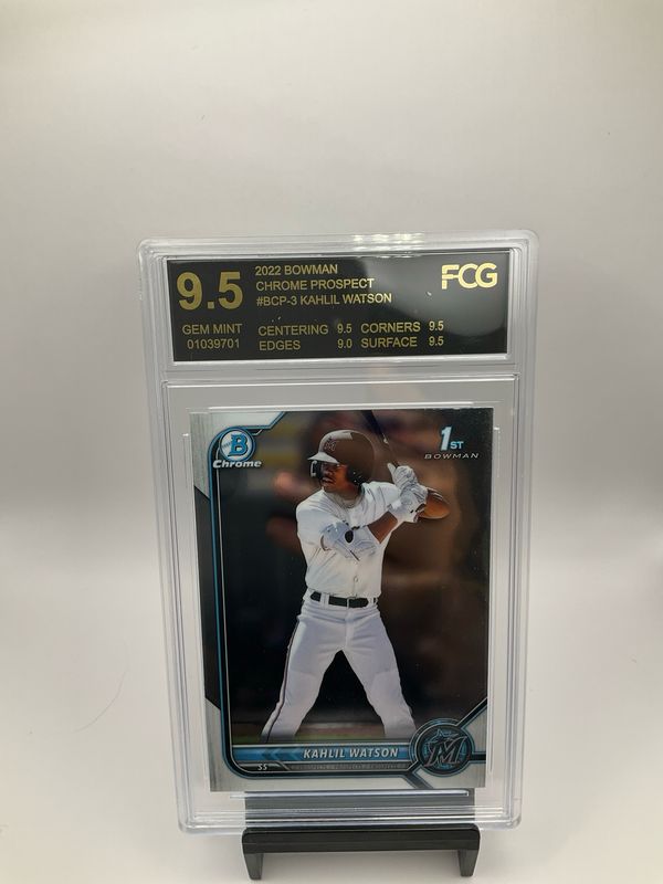 2022 Bowman Chrome 1st Bowman Kahlil Watson FCG 9.5
