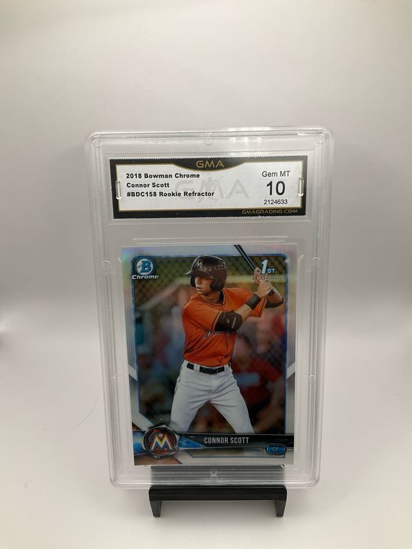 2018 Bowman Chrome Connor Scott Rookie Refractor GMA 10