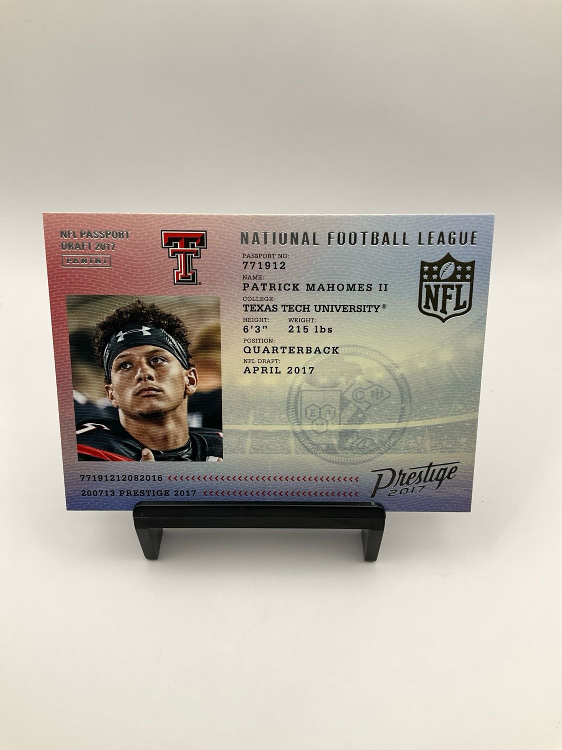 2017 Prestige NFL Passport #5 Patrick Mahomes II RC