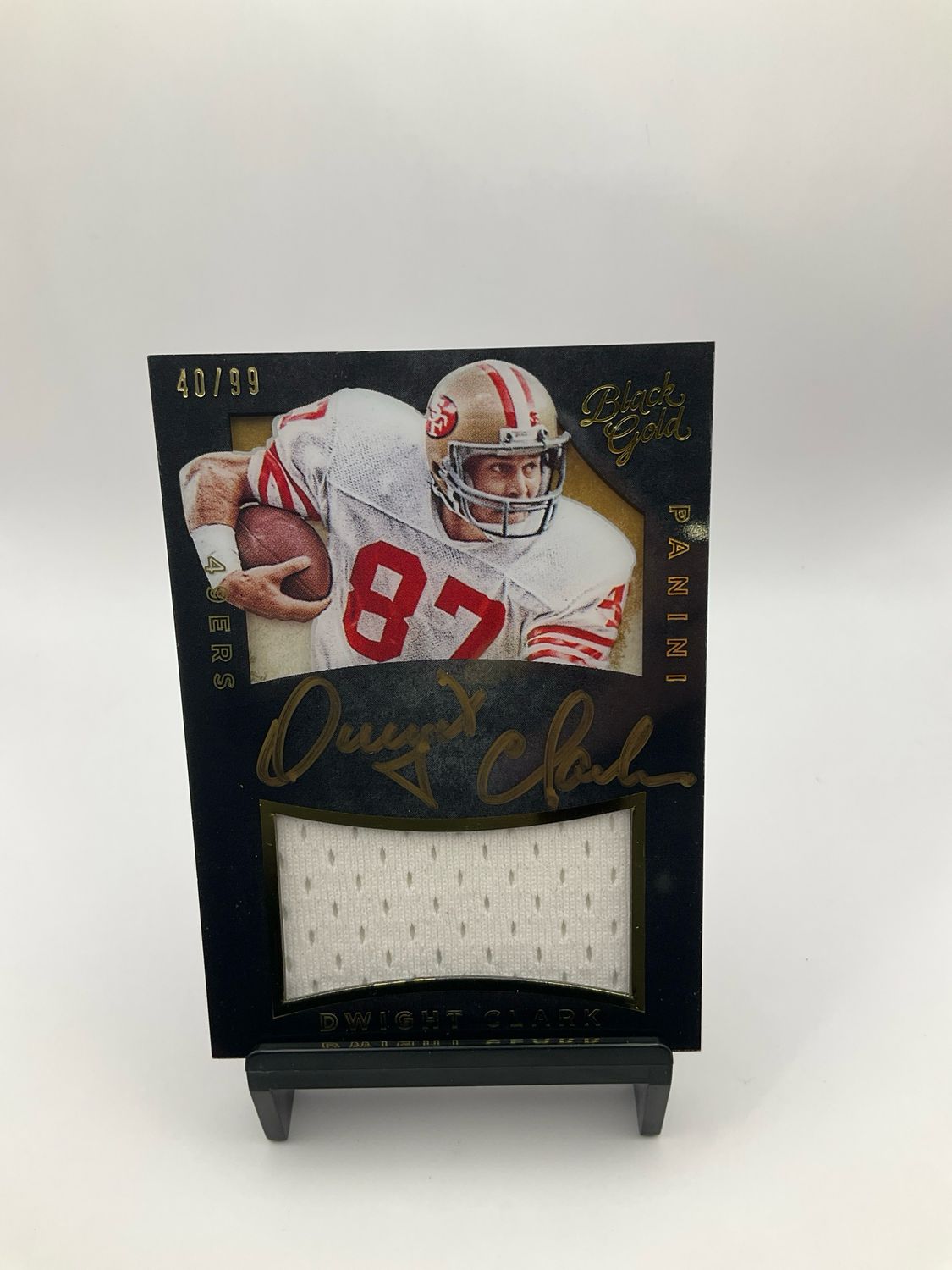 2016 Panini Black Gold Dwight Clark Patch Auto 40/99