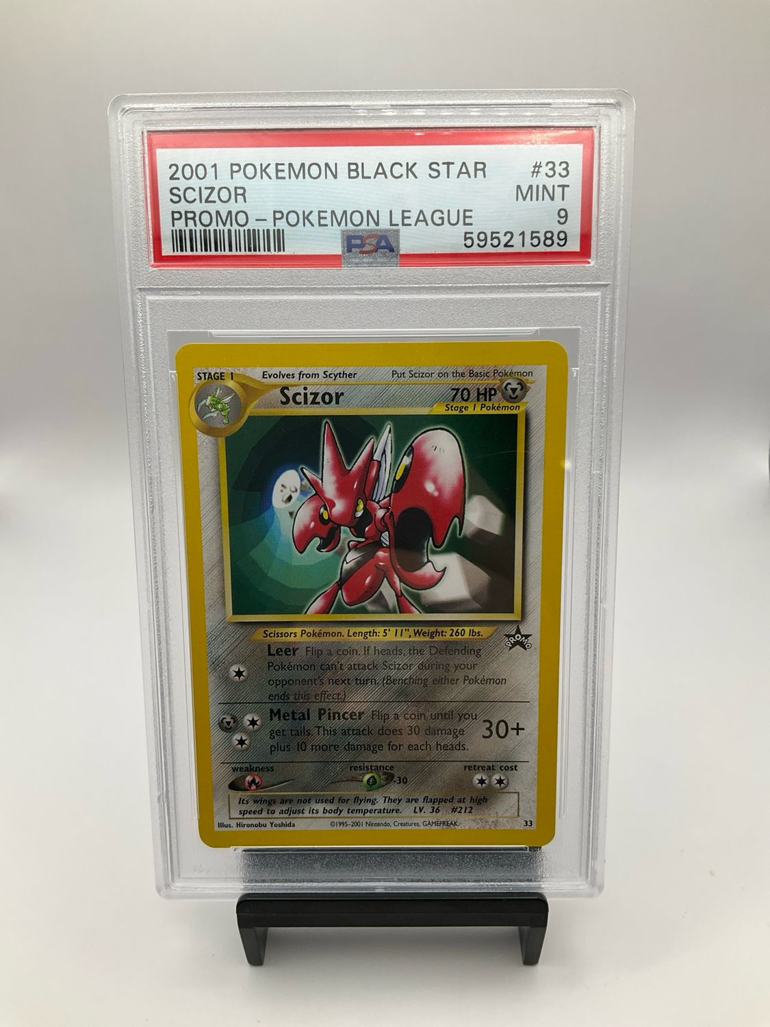 2001 POKEMON BLASK STAR PROMO SCIZOR PSA 9