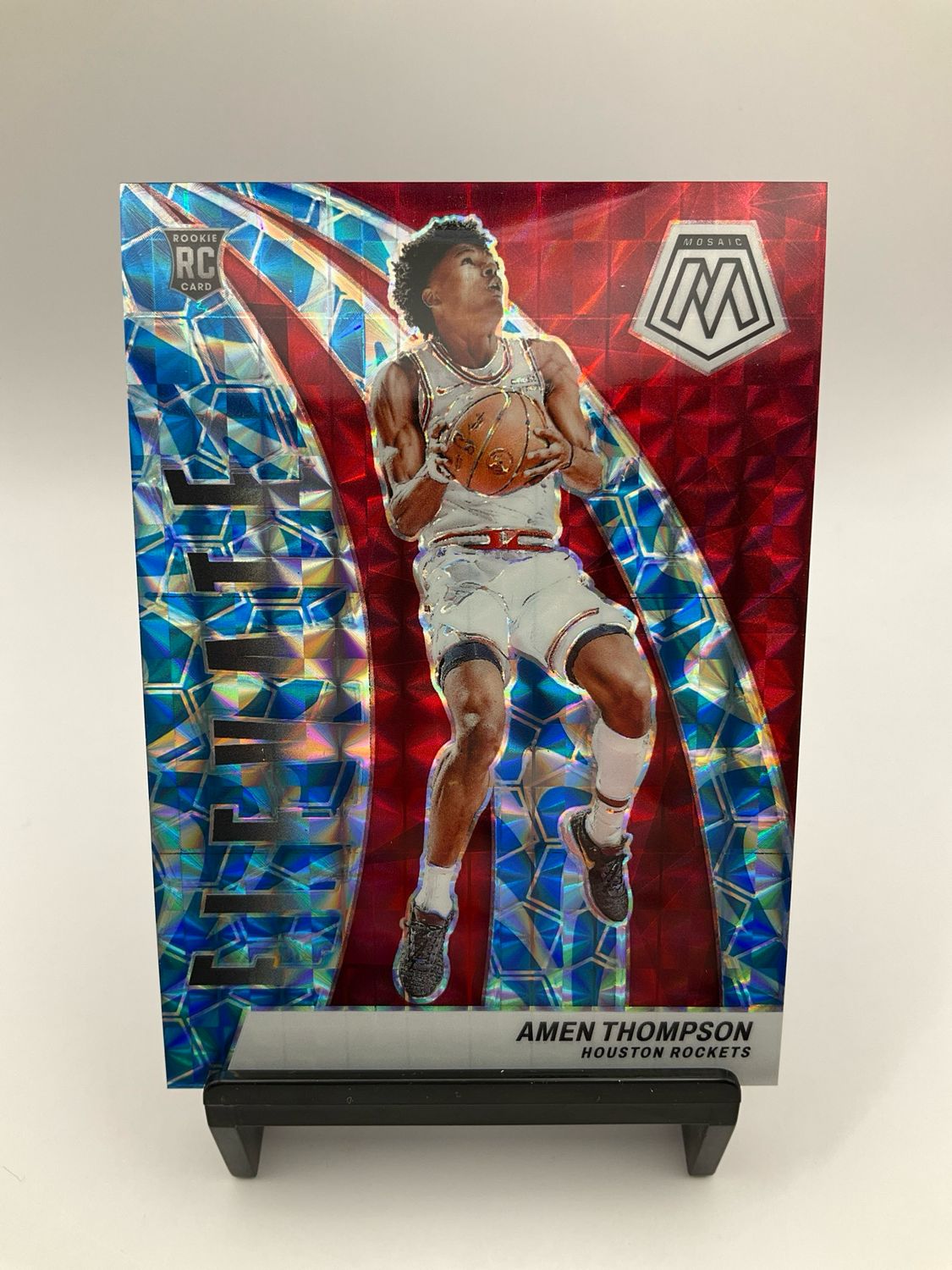 2023/24 Mosaic Amen Thompson Rookie Red and Blue Mosaic 08/99