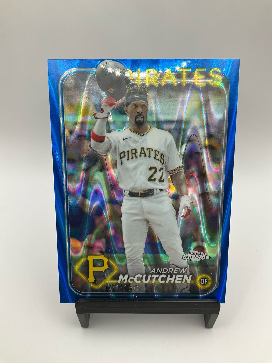 2024 Topps  Chrome Andrew McCutchen Blue Wave 101/150 No.124
