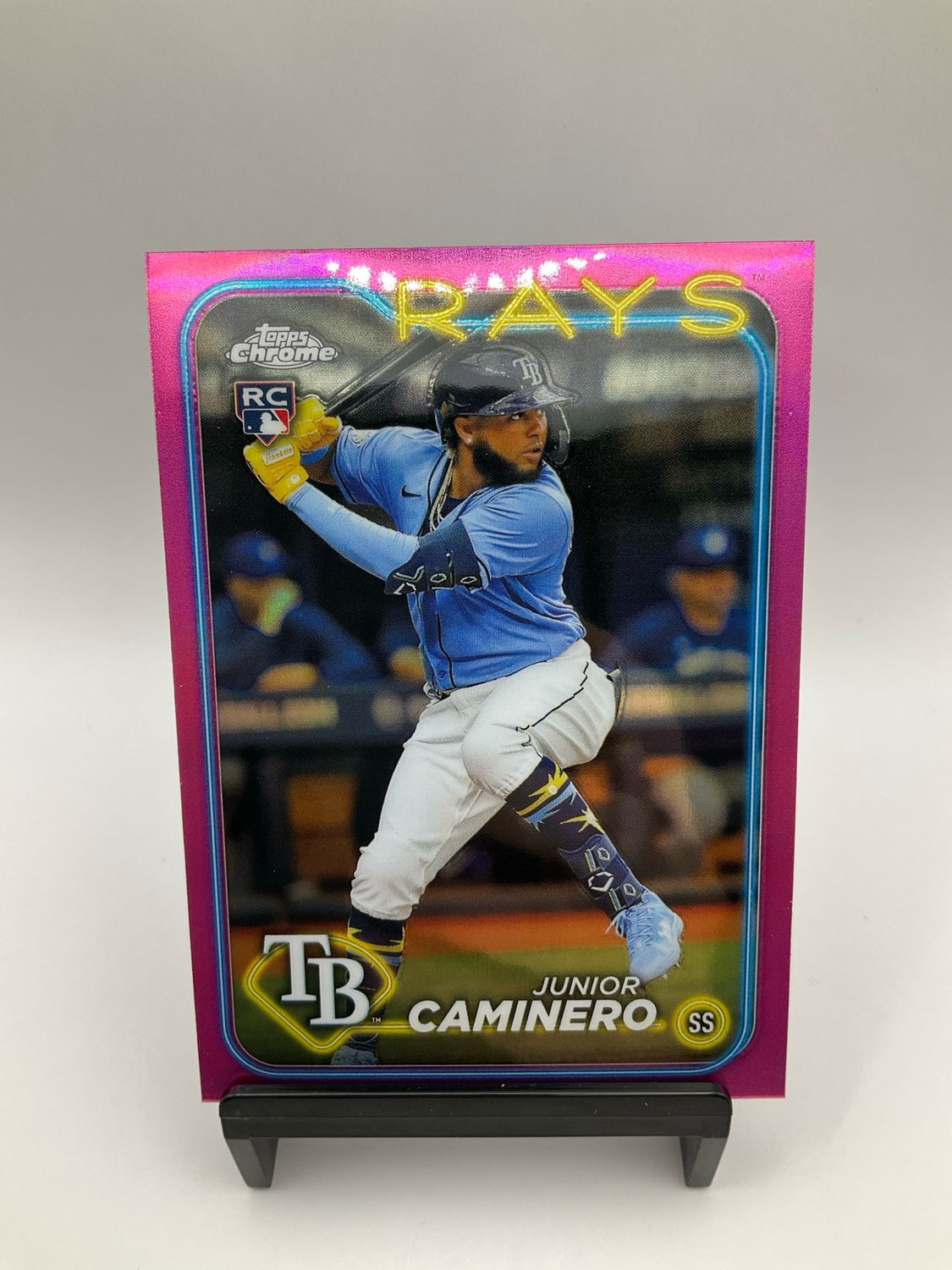 2024 Topps Chrome Junior Caminero Pink Chrome No. 213