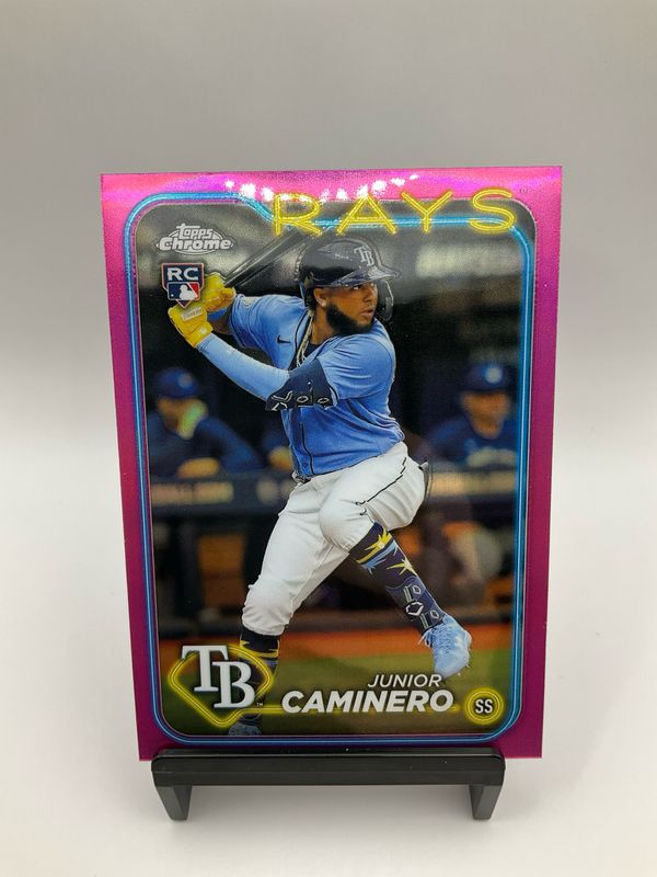 2024 Topps Chrome Junior Caminero Pink Chrome No. 213