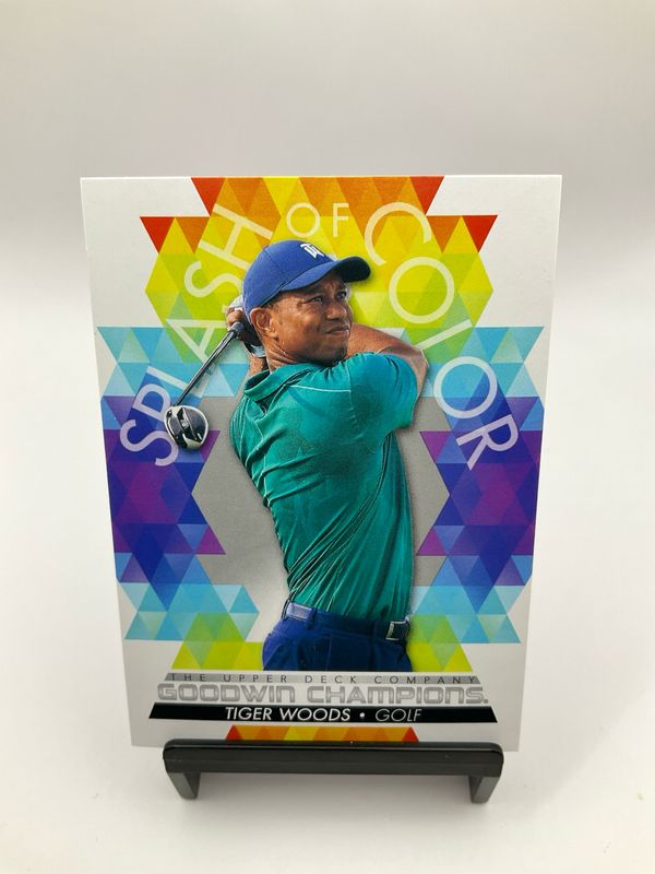 2022 UD Goodwin Champions Tiger Woods Splash of Color No. 125