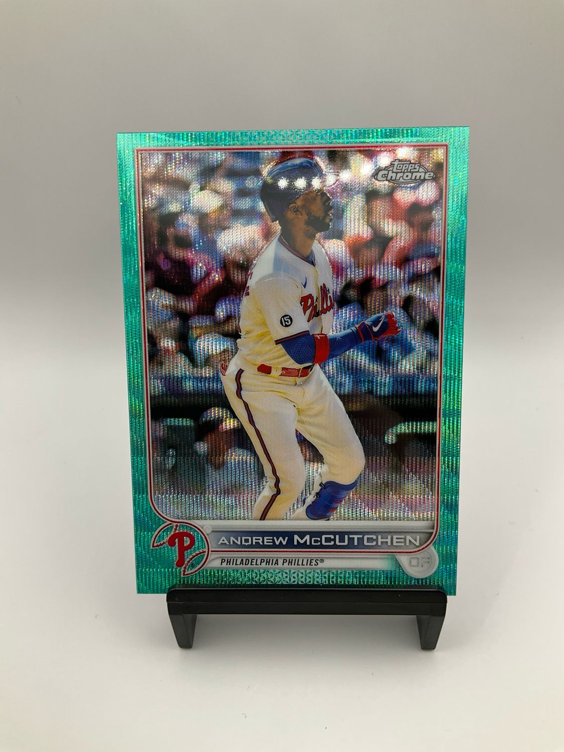 2022 Topps Chrome Andrew McCutchen Aqua 098/199 No. 153