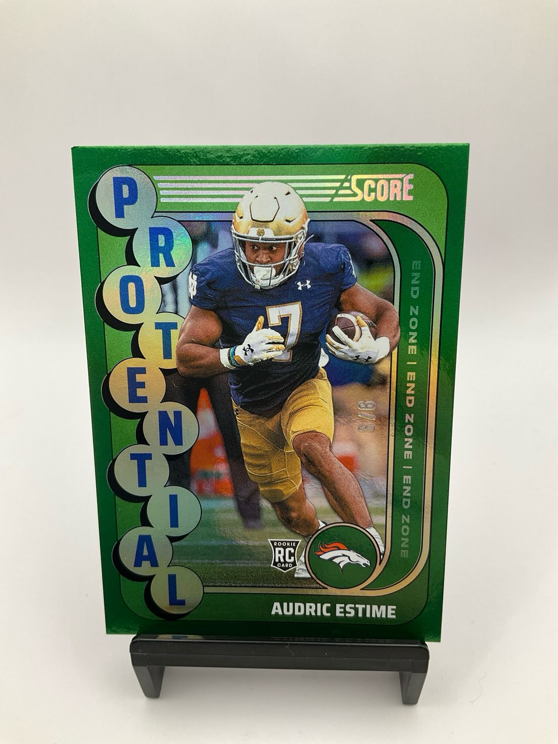 2024 Score Protential Audric Estime Green 9/9 No. 6