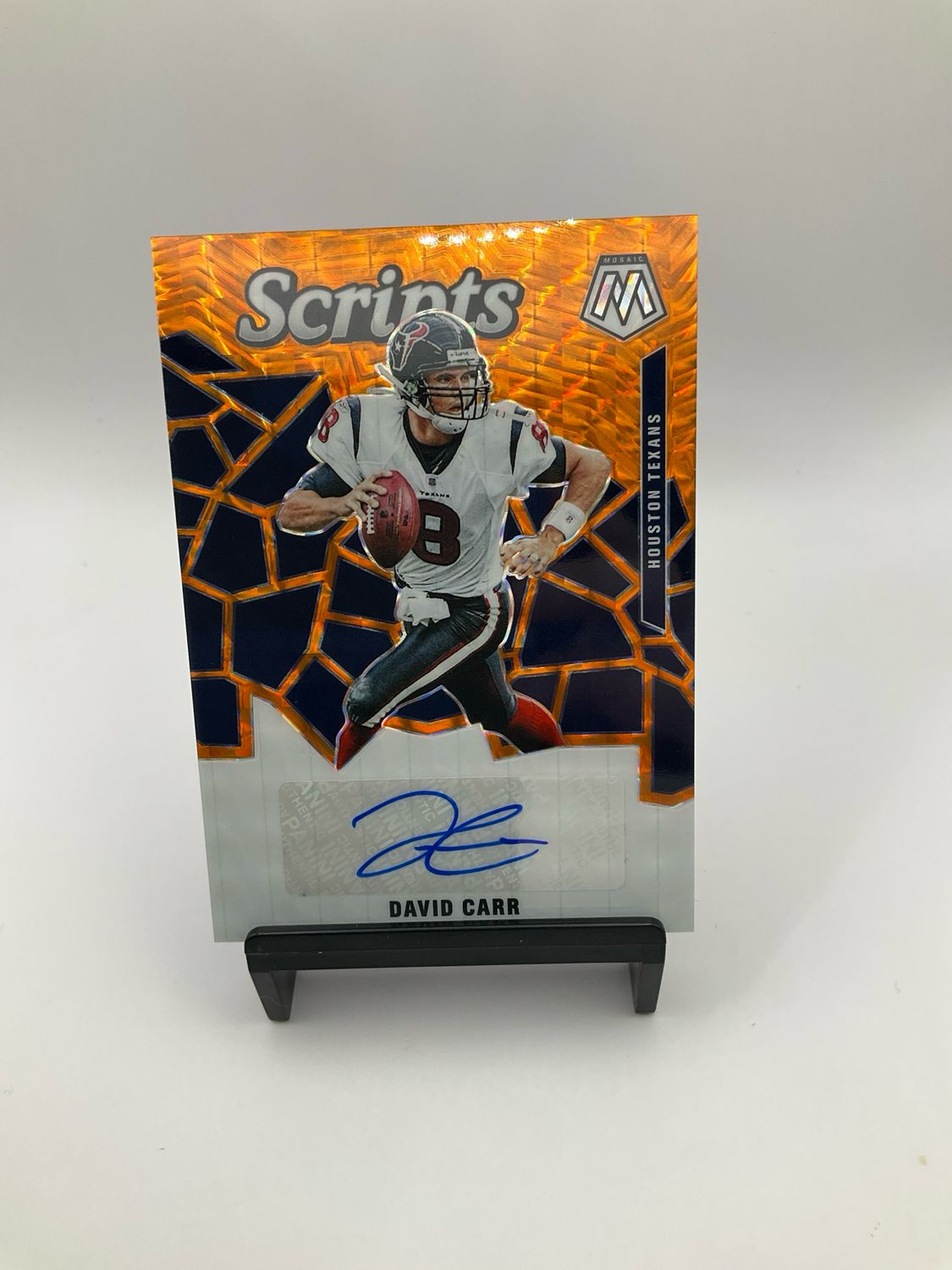 2020 Mosaic Scripts David Car Orange Autograph No.S59