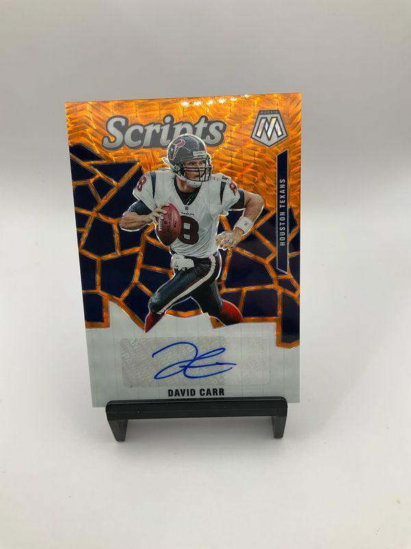 2020 Mosaic Scripts David Car Orange Autograph No.S59