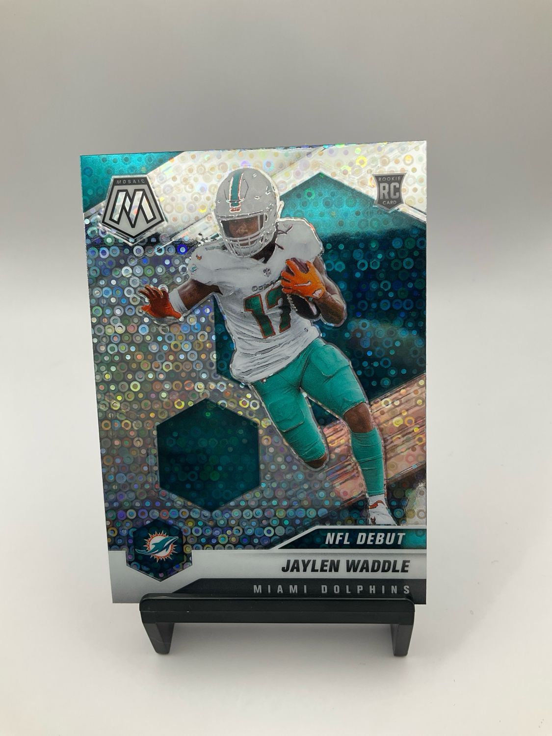 2021 Mosaic Jaylen Waddle Silver Disco No.248