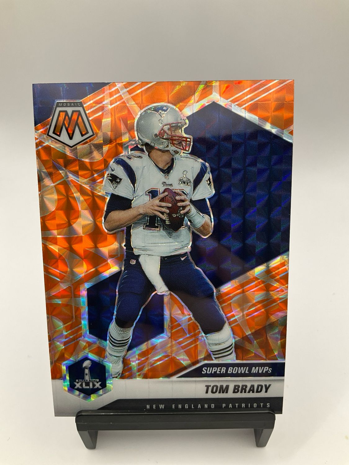 2021 Mosaic Tom Brady Super Bowl MVP Orange Mosaic No.283