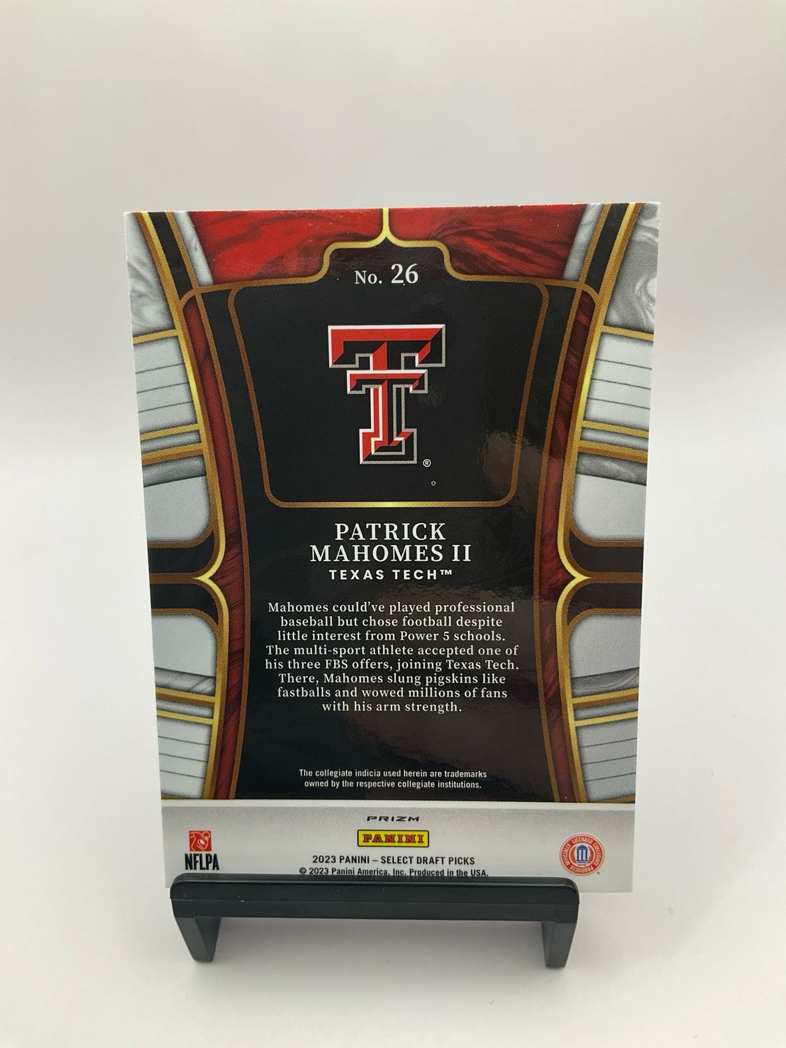 2023 Select Draft Picks Patrick Mahomes Red Lazer No.26