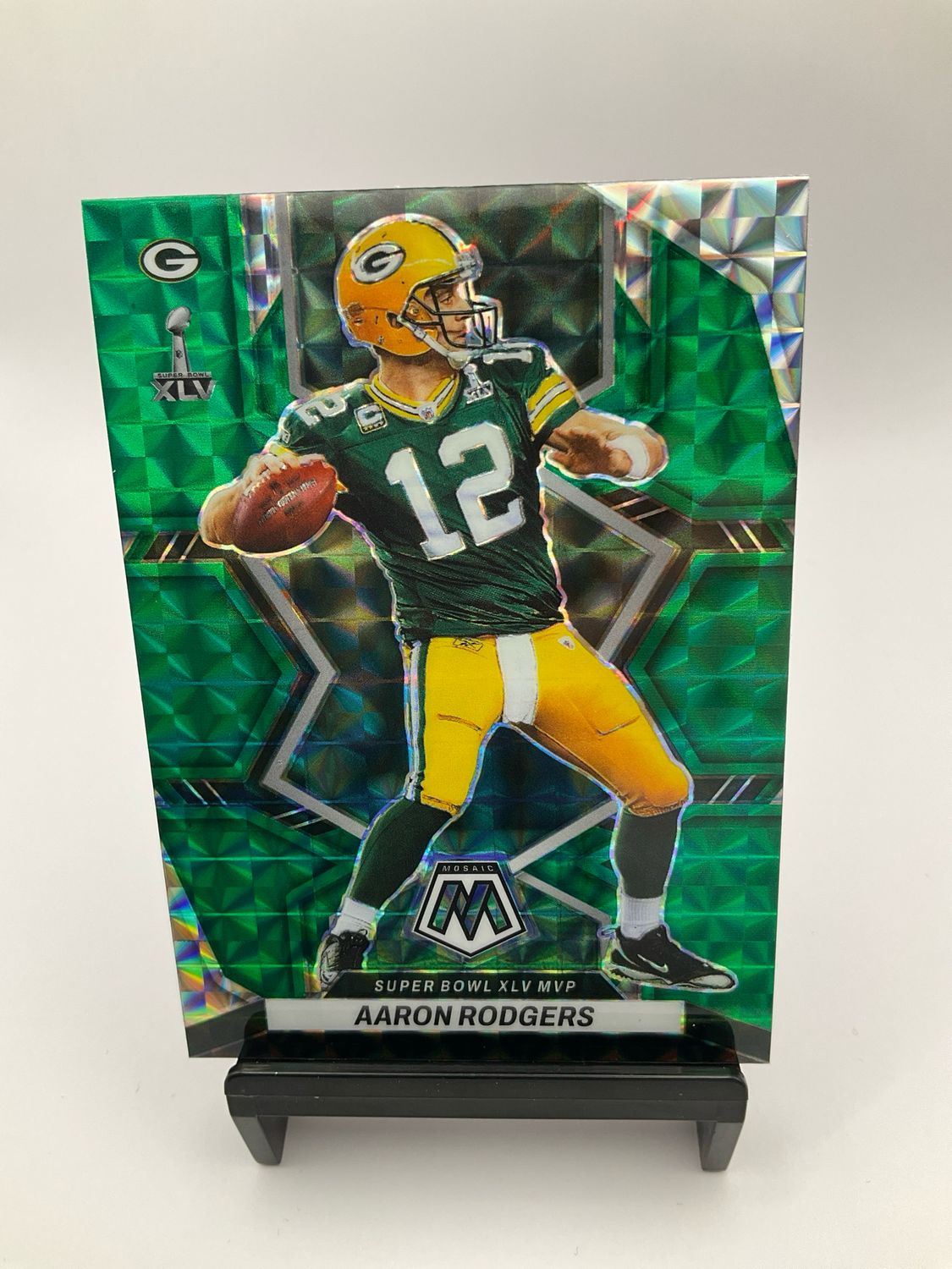 2022 Mosaic Aaron Rodgers Green Mosaic No.294