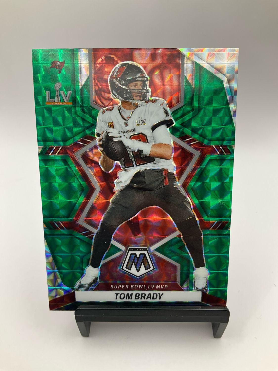 2022 Mosaic Tom Brady Green Mosaic No. 291