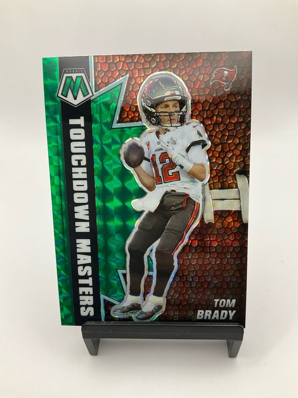 2021 Mosaic Touchdown Masters Tom Brady Green Mosaic No. TM-12