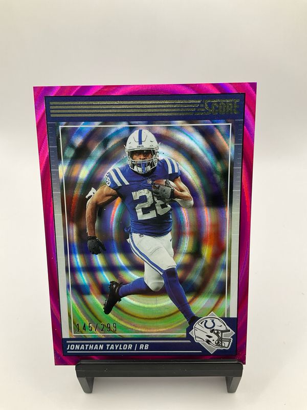 2024 Score Jonathan Taylor Pink Cyclone 145/299 No. 120