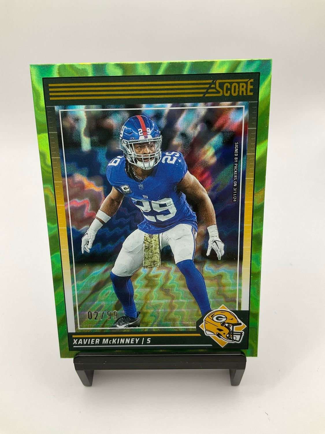 2024 Score Xavier McKinney Green Shock 02/99 No. 212