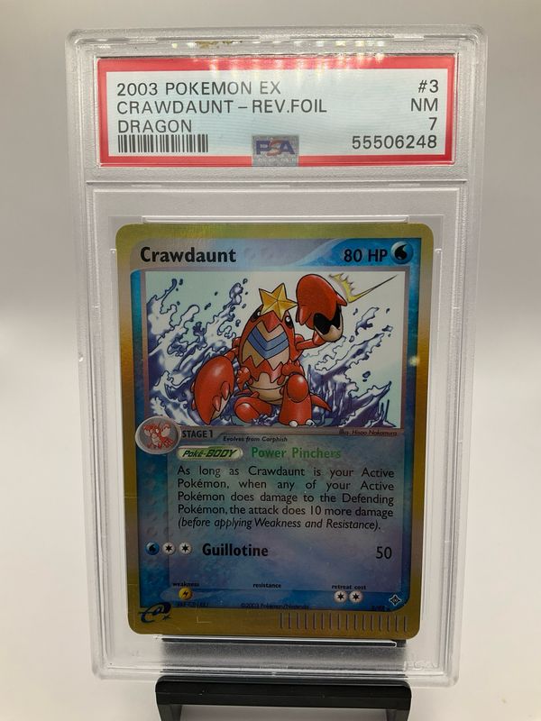 2003 POKEMON EX CRAWDAUNT REV FOIL 3/97 PSA 7