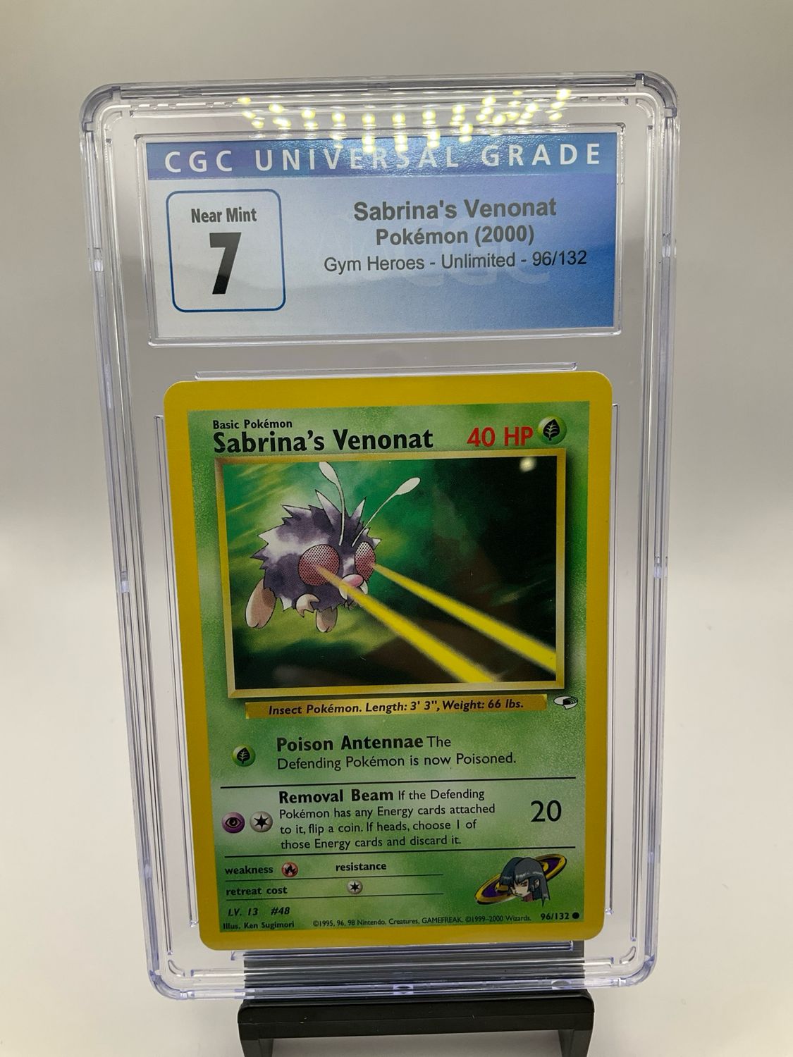 2000 POKEMON GYM HEROES SABRINA&#39;S VENONAT 96/132 CGC 7
