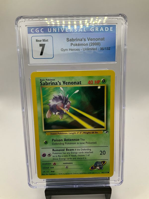 2000 POKEMON GYM HEROES SABRINA&#39;S VENONAT 96/132 CGC 7