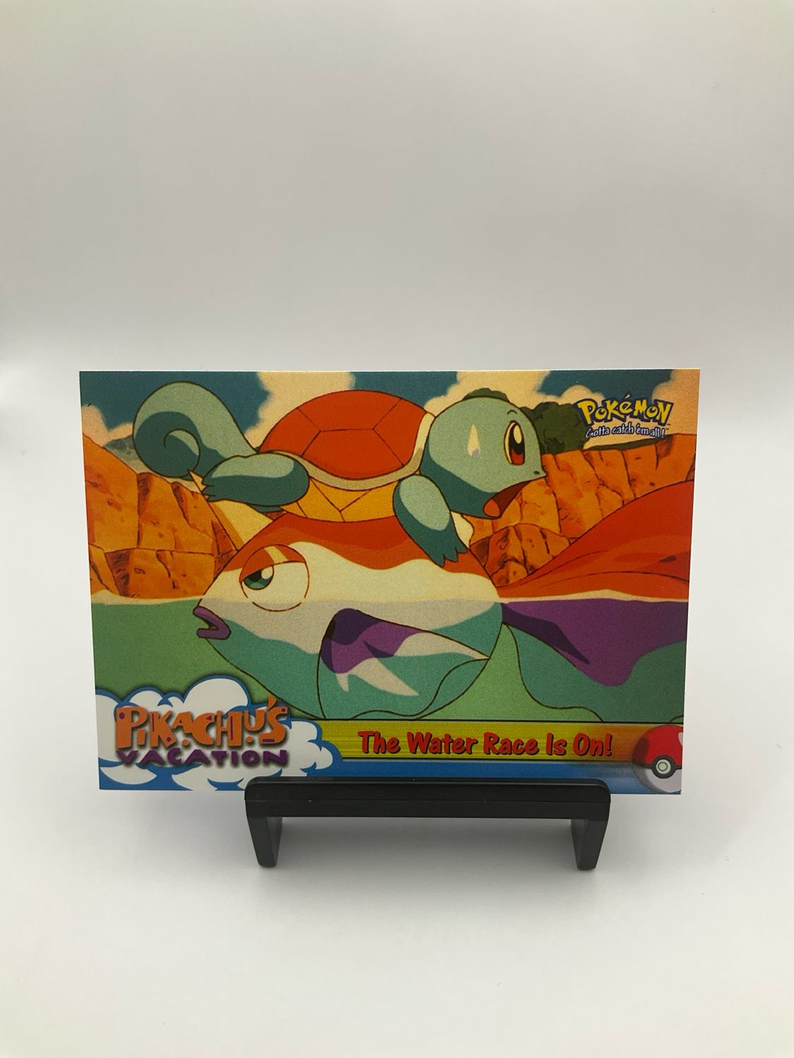 1998 Topps Pikachu&#39;s Vacation &quot;The Water Race Is On&quot; No. 47