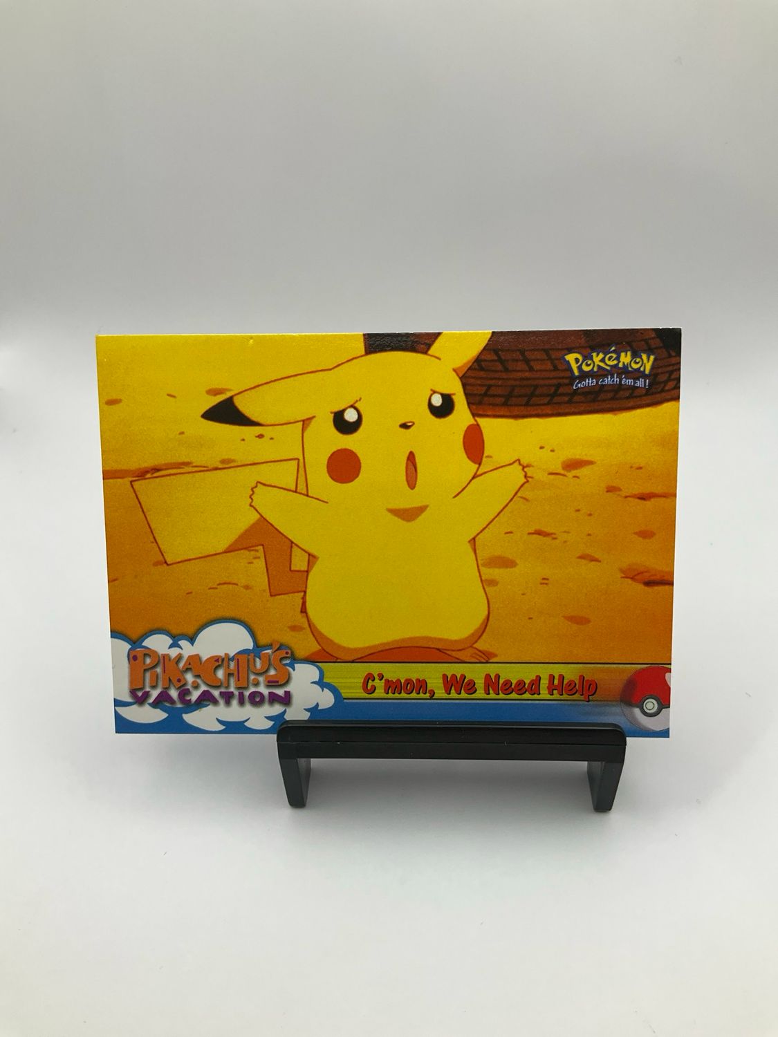 1998 Topps Pikachu&#39;s Vacation &quot;C&#39;mon, We Need Help&quot; No. 53
