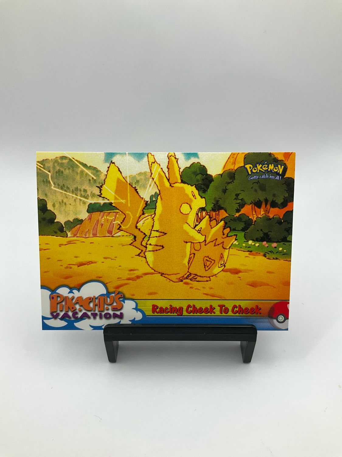 1998 Topps Pikachu&#39;s Vacation &quot;Racing Cheek To Cheek&quot; No. 48